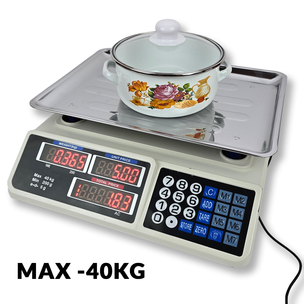 Digitální obchodní váha 40 kg